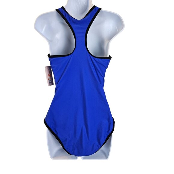 Charmo Womens Blue Athletic Swimsuit Zipper Pockets & UPF 50% Protection Size M - Picture 3 of 10